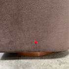 Open Box: Imogene Swivel Chair - Deluxe Velvet Java, Dark Walnut