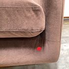 Open Box: Imogene Swivel Chair - Deluxe Velvet Java, Dark Walnut