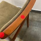 Open Box: Como Dining Chair - Deluxe Velvet Juniper, Cool Walnut