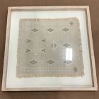 Open Box: Fota Framed Textile Wall Art (30"x30") - White