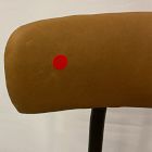 Open Box: Grier Leather Bar Stool (30") - Ludlow Leather Sesame, Textured Antique Bronze