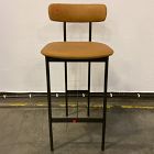Open Box: Grier Leather Bar Stool (30") - Ludlow Leather Sesame, Textured Antique Bronze