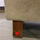 Open Box: Harmony Chair Ottoman - Deluxe Velvet Juniper, Dark Walnut