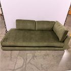 Open Box: Haven Extra Deep Left-Arm Bumper Chaise - Performance Distressed Velvet Juniper