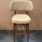 Open Box: Hyde Leather Bar Stool (30"H) - Ludlow Leather Cumin, Cool Walnut