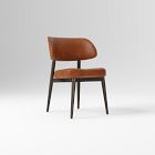 Open Box: Hyde Leather Dining Chair - Saddle Leather Nut, Smoked Oak