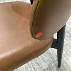 Open Box: Hyde Leather Dining Chair - Saddle Leather Nut, Smoked Oak