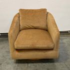 Open Box: Imogene Swivel Chair - Performance Distressed Velvet Golden Oak, Almond