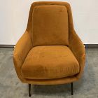 Open Box: Lottie Chair - Performance Velvet Golden Oak, Dark Pewter