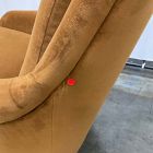 Open Box: Lottie Chair - Performance Velvet Golden Oak, Dark Pewter