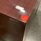 Open Box: Roan Lacquer &amp; Burl Cabinet (37") - Rojo Marron, Hickory Burl