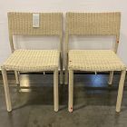 Open Box: Westport Wicker Slim Profile Outdoor Stacking Side Dining Chair, Set of 2 - Seashore