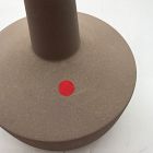 Open Box: Wood and Ceramic Table Lamp (22") - Gray, White Linen