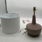 Open Box: Wood and Ceramic Table Lamp (22") - Gray, White Linen