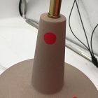 Open Box: Wood and Ceramic Table Lamp (22") - Gray, White Linen