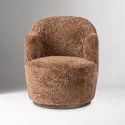 Citrino Shearling Swivel Chair