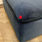 Open Box: Calvin Ottoman - Performance Velvet Ink Blue
