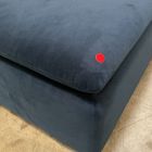Open Box: Calvin Ottoman - Performance Velvet Ink Blue