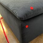 Open Box: Calvin Ottoman - Performance Velvet Ink Blue
