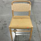 Open Box: Eindhoven Leather Dining Chair - Cumin, Ludlow, Blonde