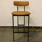 Open Box: Grier Bar Stool (30") - Ludlow Leather Sesame, Textured Antique Bronze