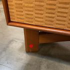Open Box: Herman Basket Woven Veneer Cabinet (28") - Cool Walnut