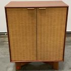 Open Box: Herman Basket Woven Veneer Cabinet (28") - Cool Walnut