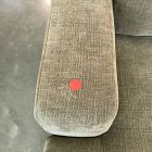 Open Box: Landon Left-Arm 2.5 Seater Sofa Bench (72") - Performance Chenille Crossweave Elm, Textured Antique Bronze