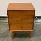 Open Box: Mid-Century 3-Drawer Side Table (20.5") - Acorn