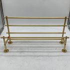 Open Box: Modern Overhang Bathroom Rail Shelf, Antique Brass