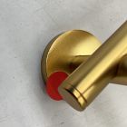 Open Box: Modern Overhang Bathroom Rail Shelf, Antique Brass