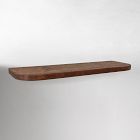 Open Box: Nook Woodworking Thin Floating Shelf with Rounded Corners (24"L, 6"D) - African Mahogany