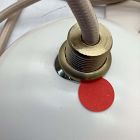 Open Box: Piero Pendant (28") - Eggshell, Antique Brass