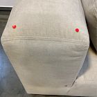 Open Box: Quinten Armless Single - Performance Distressed Velvet Sand, Cool Walnut