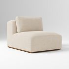 Open Box: Quinten Armless Single - Performance Distressed Velvet Sand, Cool Walnut