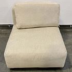Open Box: Quinten Armless Single - Performance Distressed Velvet Sand, Cool Walnut