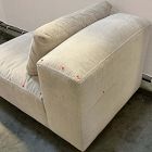 Open Box: Quinten Armless Single - Performance Distressed Velvet Sand, Cool Walnut
