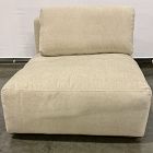 Open Box: Quinten Armless Single - Performance Distressed Velvet Sand, Cool Walnut