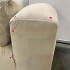 Open Box: Quinten Armless Single - Performance Distressed Velvet Sand, Cool Walnut