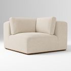 Open Box: Quinten Corner - Performance Distressed Velvet Sand, Cool Walnut