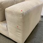 Open Box: Quinten Corner - Performance Distressed Velvet Sand, Cool Walnut