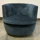 Open Box: Rowland Swivel Chair (36"H) - Performance Distressed Velvet Midnight