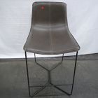 Open Box: Slope Counter Stool (26") - Saddle Leather Slate, Powder Coated Iron