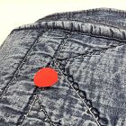 Open Box: Triangle Denim Quilt, Full/Queen - Blue