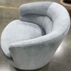 Open Box: Viv Swivel Chair - Performance Distressed Velvet Denim Blue