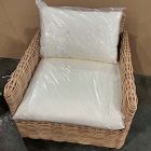 Open Box: Westport Wicker Slim Profile Outdoor Lounge Chair - Natural, Crosshatch Weave Alabaster