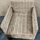 Open Box: Westport Wicker Slim Profile Outdoor Lounge Chair - Natural, Crosshatch Weave Alabaster