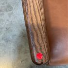 Open Box: Mid-Century Leather Show Wood Chair - Vegan Leather Saddle, Pecan