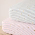 Star Stripe Cotton Crib Fitted Sheet Bundle (Set of 2)