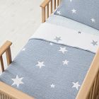 Star Chambray Reversible Baby Quilt